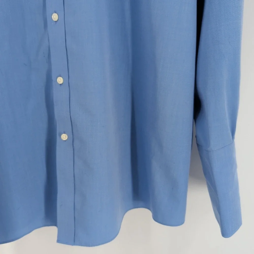 Brooks Brothers Regent Non-Iron Classic Button-Up Dress Shirt Light Blue Size 33